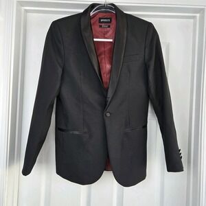 Opposuits Boys Jet Set Black Tuxedo Jacket Size 16 Party Holiday Blazer